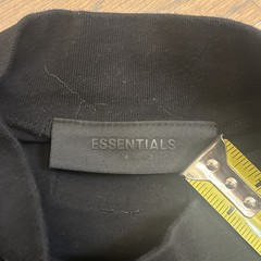 FEAR OF GOD ESSENTIALS HEAVY JERSEY CREWNECK T-SHIRT – JET BLACK SIZE XL