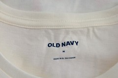 Unisex Old Navy T-Shirt Budweiser Graphic Tee Crew Neck MEDIUM Sea Salt NEW