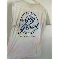 Pig & Parrot Burnout Style Tie Dye Tee Short Sleeve Size Medium Brielle NJ