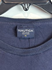 Nautica Tshirt Men’s Sz XL Navy Yellow Logo
