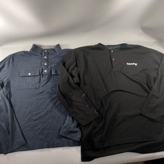 Lot of 10 Henley Crew Neck Pull Over Long Sleeve T-shirts Mens Size M/L/XL