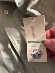 Dockers new w tags long sleeve button down collar L Green light weight mint $50