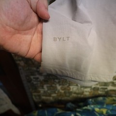 BYLT Men’s Drop Cut Lux SS T-Shirt Size XL Gray (Minor Stains) Basics Shirt