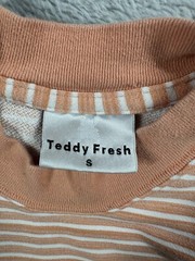 Teddy Fresh Shirt Mens Small Embroidered Striped Skate Punk Orange H3H3 T Tee