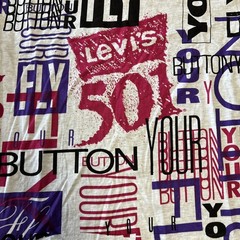 Vintage Hanes Levi’s 501 Button Your Fly Shirt Mens XL All Over 90s Graphic Tee