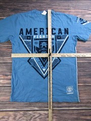 American Fighter Mens Medium Blue Training T Shirt UFC MMA Gym Workout Sports