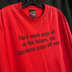 Vintage Top Heavy Mens Tshirt XL Spell Out Text Tee Y2K Grunge Skate Emo Goth