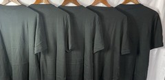 Kirkland Signature Men’s Lot of (5) BLACK 100% Pima Tee Pick Size M, L, XL NWT