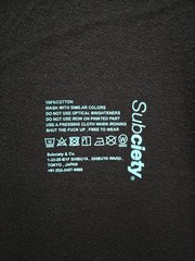 Subciety Japan T Shirt Size Medium Black Streetwear Fashion