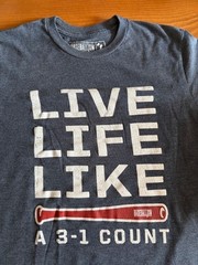 Live Life Like A 3-1 Count “Baseballism” Mens Small T Shirt