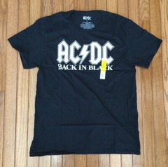NEW AC/DC Men’s Back In Black T-shirt Tee Size Large