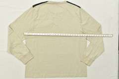 Sean John Men’s Size 2XL Beige Long Sleeve Tee Faux Leather Shoulder Accents
