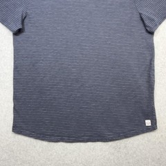 Marine Layer Signature Crew Tee Shirt Mens Medium Blue Striped Made USA Casual