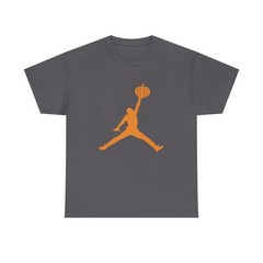 Halloween Dunking Pumpkin Shirt Funny Basketball Player Parody Fall Unisex T-Shi