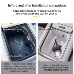 For Zeekr 7X Silicone Center Console Water Cup Frame Cover Anti-slip Wireless Ch