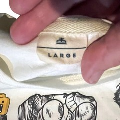 Typographia Organic Cotton Graphic Tee White Size Large Streetwear Artistic GUC