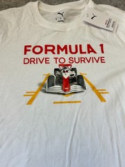 NWT PUMA Formula One F1 “Drive to Survive” Short Sleeve T-Shirt Sz M – SEE PHOTO