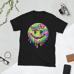 Melt With Me Slime Smiley Graphic T Shirt Neon Drip Streetwear
