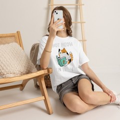Cat Lover Not Meow Im Reading Book Gift Women Men Shirt