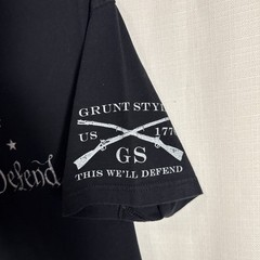 Grunt Style T-Shirt Men’s This We’ll Defend Graphic Tee Black Size XL