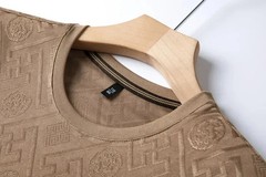 New Men’s Jacquard T-Shirt Casual Short Sleeve Round Neck Breathable Fashion TOP