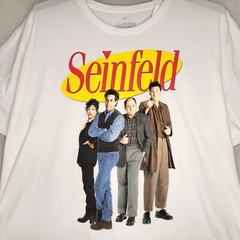 SEINFELD Shirt Mens 2XL XXL White Cast JERRY KRAMER GEORGE Casual NWT