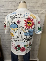 First Row Lemonade T Shirt All Over Graphic Size Large White Art Rare New