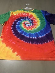 Tie Dye T Shirt Mens Large Rainbow Spiral Festival Hippie Graphic Tee