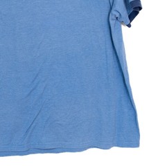 Vintage Blue Size M Mickey Mouse Graphic T-Shirt With Contrast Collar Mens