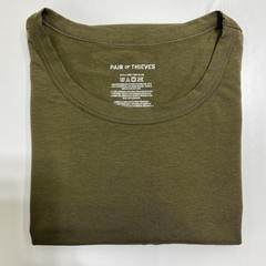 Pair of Thieves Mens XL Olive Green Short Sleeve Crewneck T Shirt Cotton Blend