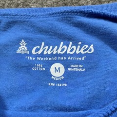 Chubbies California The Weekend Has Arrived Mens T-Shirt M Blue Short Sleeve