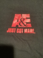 Vintage THE SOPRANOS ON A&E JUST GOT MADE Promo Promotional Black Shirt Large L