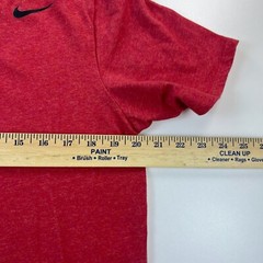Nike Dri Fit Shirt Mens Large Athletic Cut Red Crew Neck Lightweight Stretch