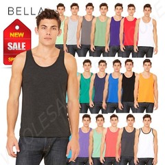 Bella Canvas Premium Unisex Triblend Jersey Sleeveless 2XL Tank Top B-3480