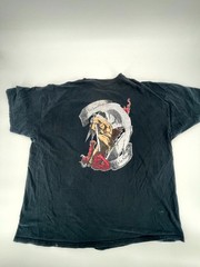 Vintage Gildan T-Shirt Men 2XL Black Gladiator Graphic Print Heavy Cotton Casual