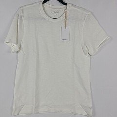 NEW QUINCE Men’s 100% Organic Cotton White Slub Crew Neck Tee Shirt Size S NWT