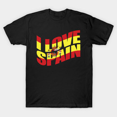 I Love Spain T-Shirt Vintage Espana Travel Souvenir Madrid Barcelona Tee