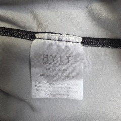 BYLT Shirt Mens XXL Black Whire Dots Drop Cut Performance Tee Athletic Modern