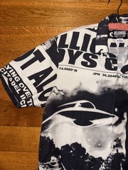 Billionaire Boys Club Men UFO Short Sleeve Woven Shirt White Small