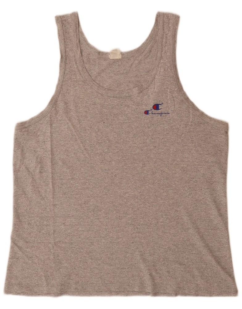 Champion Mens Vest Top XL Grey Flecked Cotton EB09