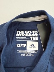 Adidas Men Short Sleeve Crew Neck The Go To Performance Tee Blue Size XS NWT