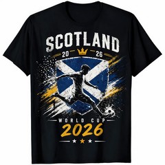 Scotland World Cup 2026 Football T-Shirt Scottish Soccer Fan Gift