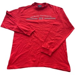 Vintage Jansport Men’s Large Howard University Red Long Sleeve Crewneck T-Shirt