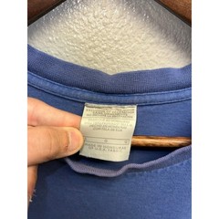 Nike Blue Blank Shirt Y2K Swoosh Just Do it Short Sleeve Long Length Tee 2000s L