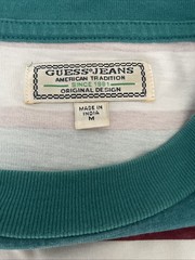 GUESS Los Angeles Mens Medium Striped T Shirt 100% Cotton