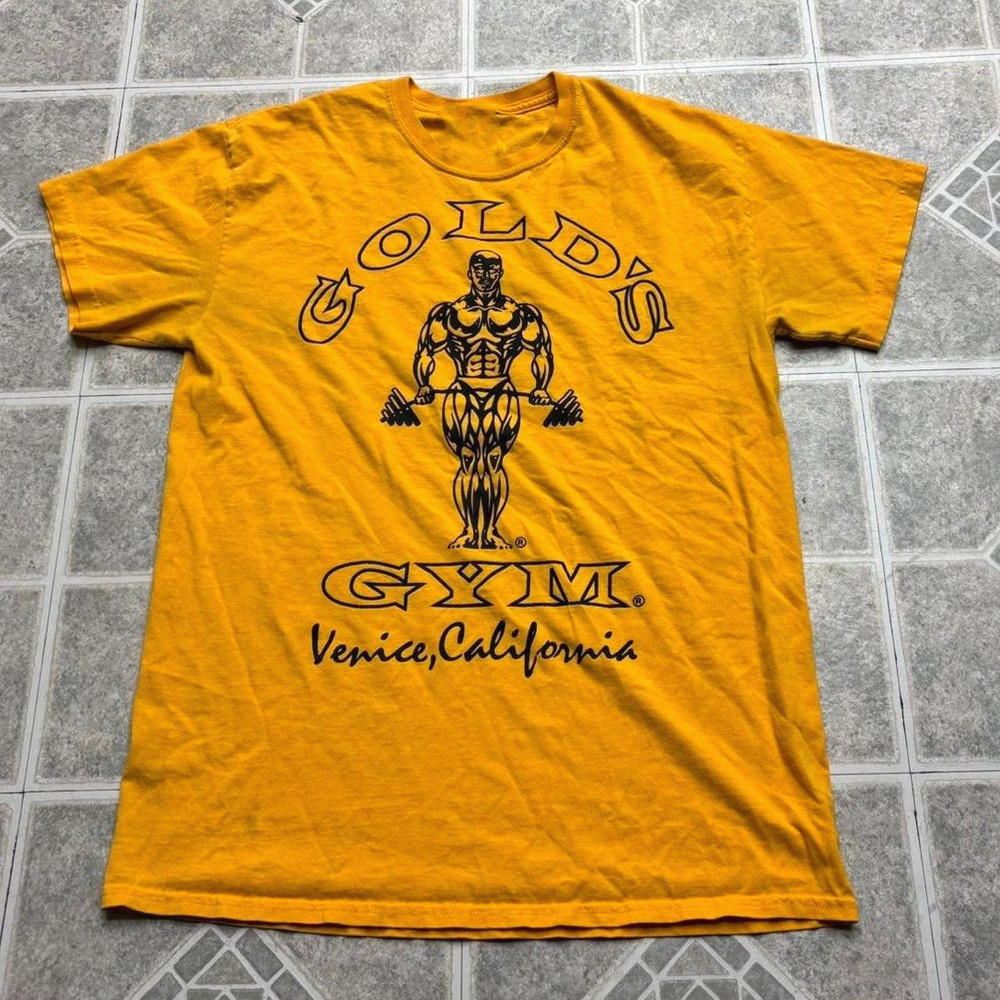Vintage Gold’s Gym Venice T-Shirt Workout Fitness Tee S-5XL