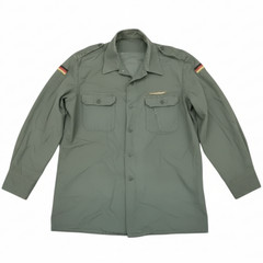 Vintage West German Army Bundeswehr Field Shirt / Olive Drab / Issued / Sm-L