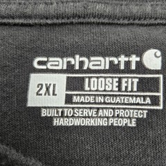 Carhartt Shirt XXL Loose Fit Black K231 Long Sleeve Tee Graphic Print