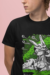 Made in Abyss T-Shirt Girl anime Kawai nanachi faputa Daily manga Black Shirt