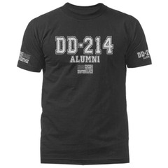DD214 Alumni Military Patriotic US Flag US Army Veteran Graphic T-shirt